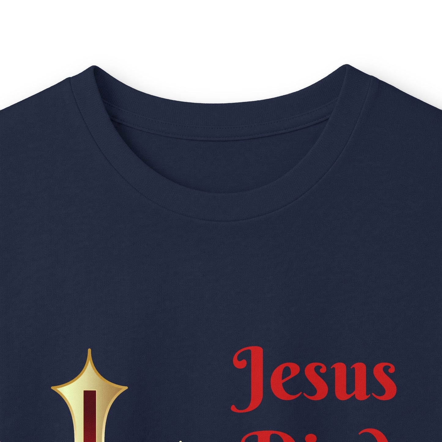 Long Sleeve Tee — "Jesus Died For Me Now I Live For Him" Christian Cross Faith Shirt