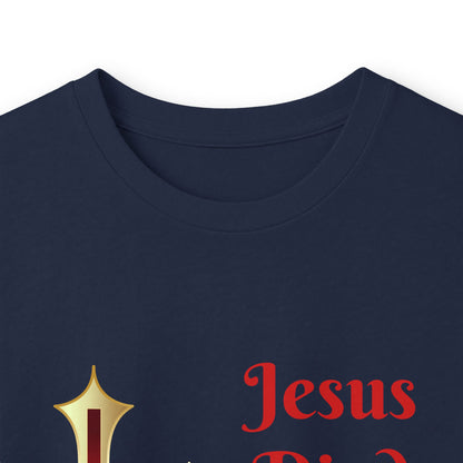 Long Sleeve Tee — "Jesus Died For Me Now I Live For Him" Christian Cross Faith Shirt