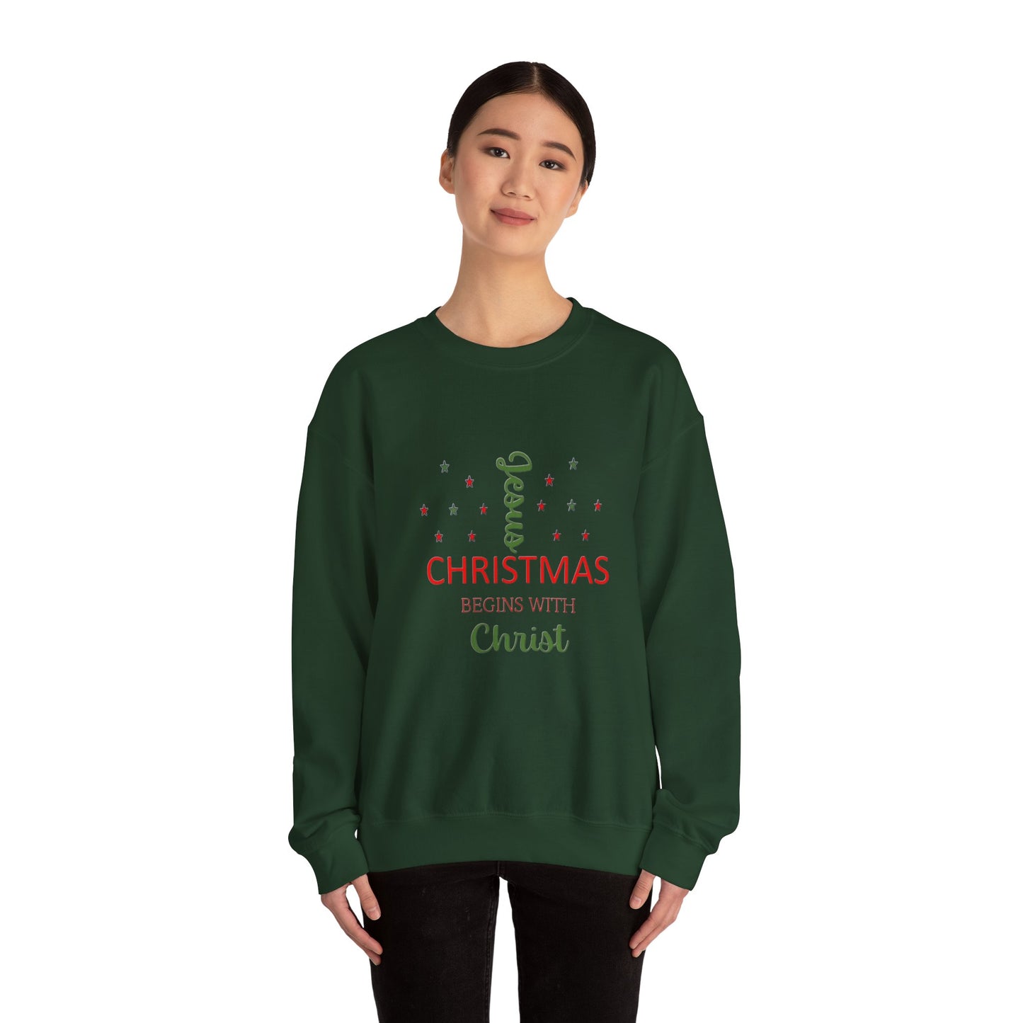 Christmas Begins With Christ Unisex Heavy Blend Hooded Sweatshirt