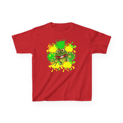 Kids Tee — Happy Green Monster Splash Graphic