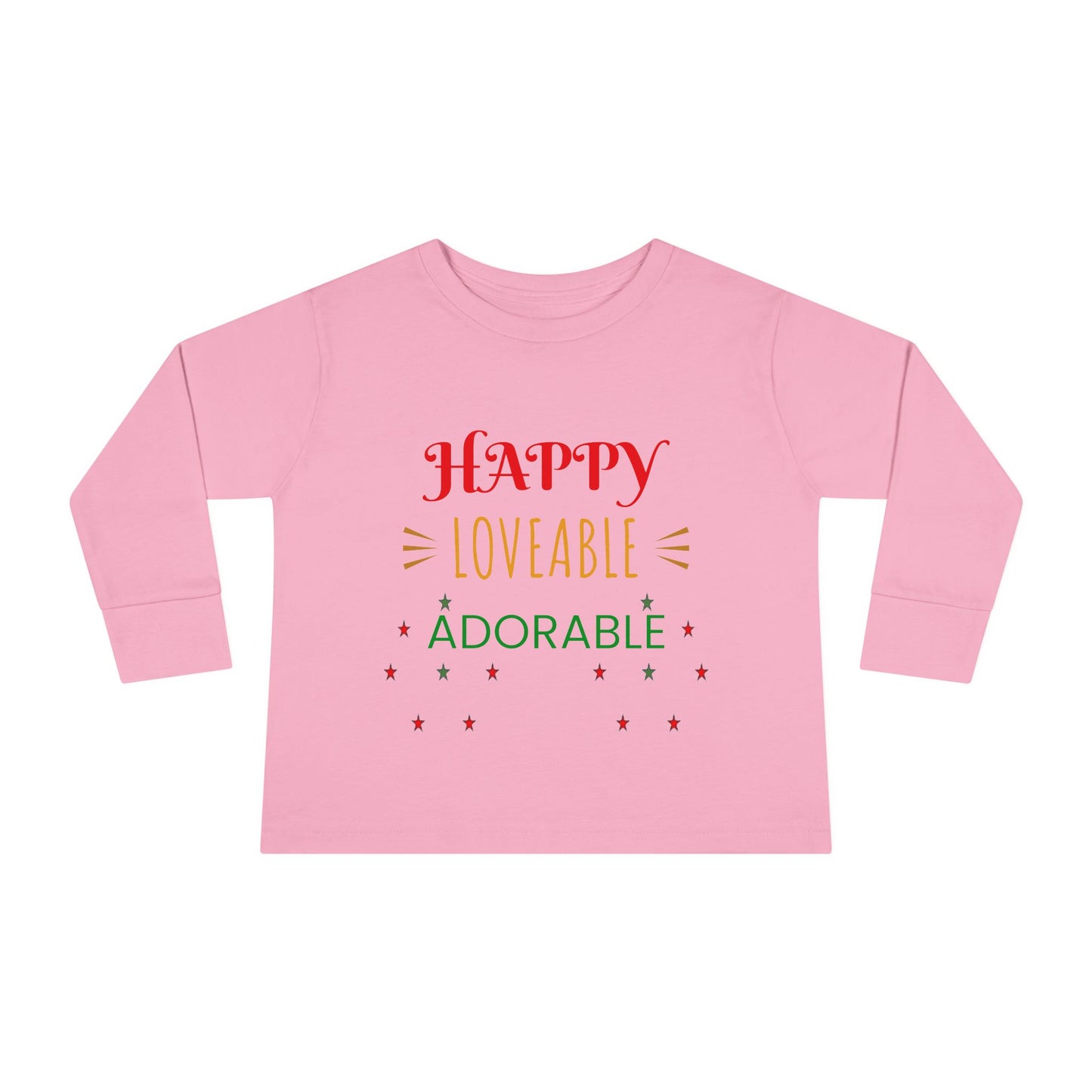 Happy Loveable Adorable Toddler Long Sleeve Tee