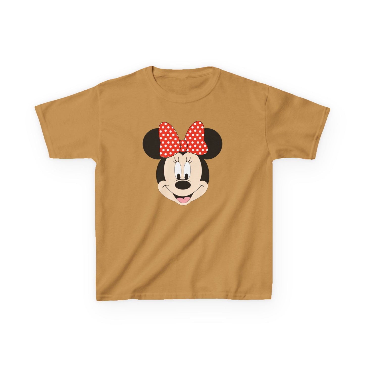 Kids Minnie Mouse Face T-Shirt — Cute Bow Graphic Tee for Toddlers & Little Kids