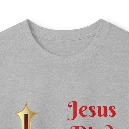 Long Sleeve Tee — "Jesus Died For Me Now I Live For Him" Christian Cross Faith Shirt