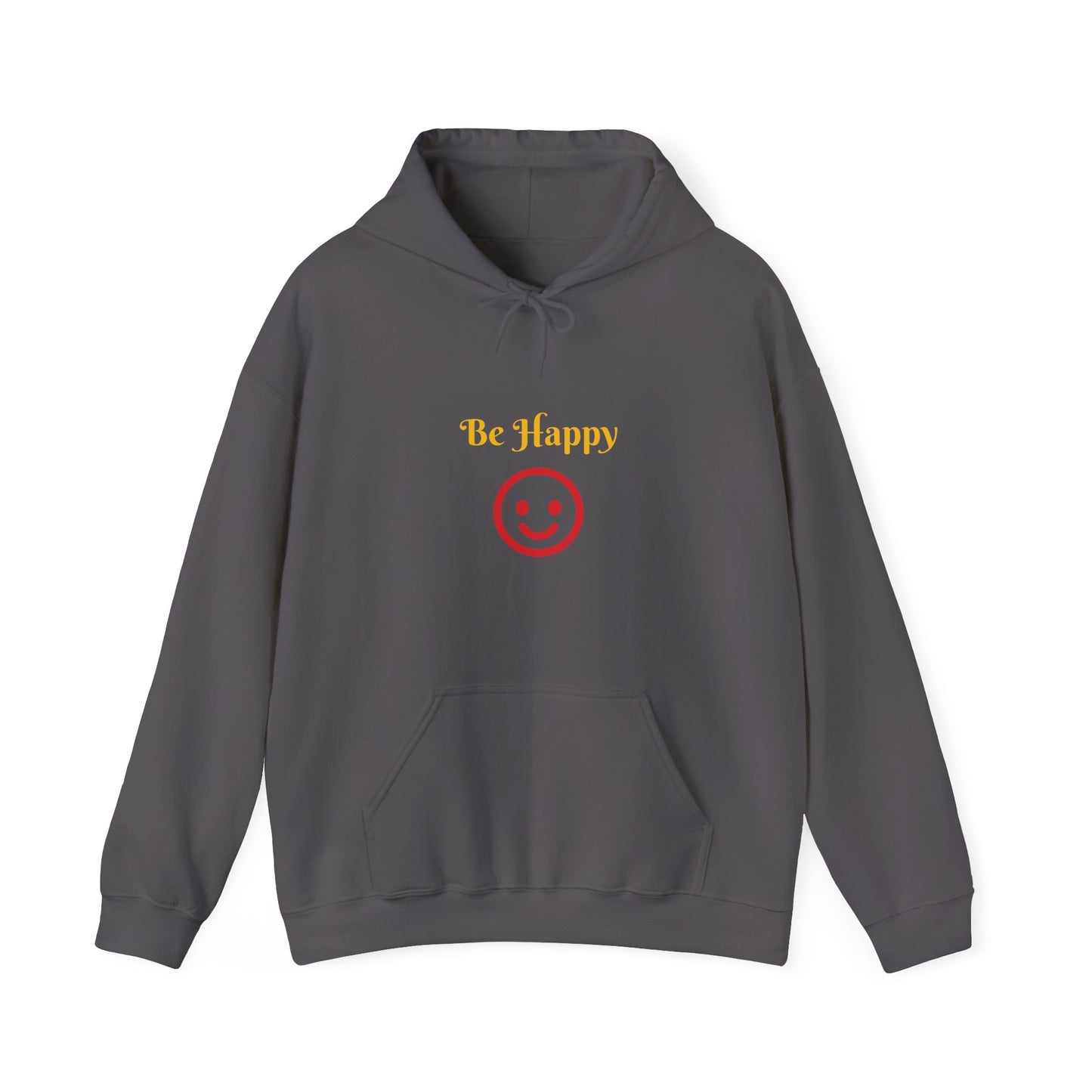 Be Happy Smiley Hoodie - Positive Message Graphic Sweatshirt