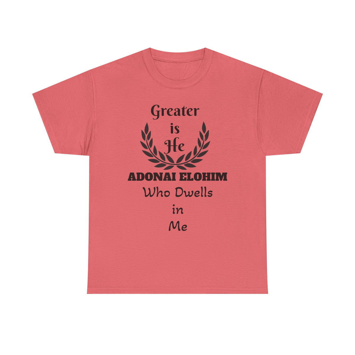Greater Is He Who Dwells In Me T-Shirt — Christian Faith Inspirational Tee