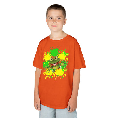 Kids Tee — Happy Green Monster Splash Graphic
