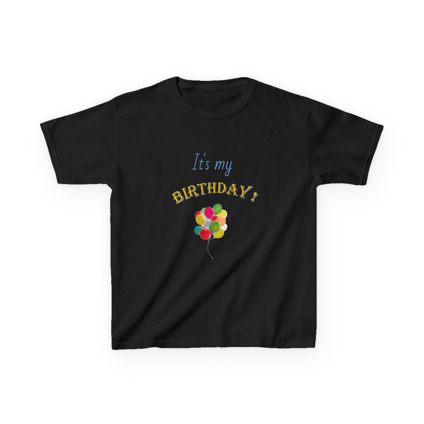 It's my Birthday Balloons Kids Heavy Cotton T-shirt