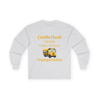 Cumberland County Public Schools Transportation Long Sleeve Tee — School Bus Crew Shirt