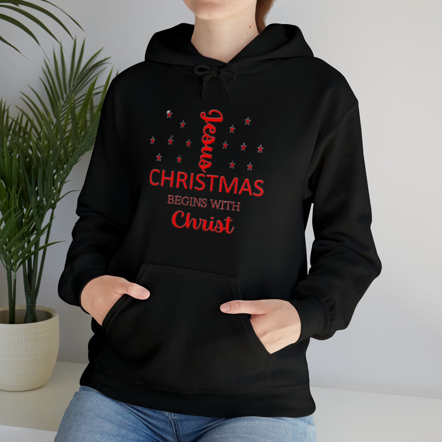 Christmas Begins With Christ Unisex Heavy Blend Hooded Sweatshirt