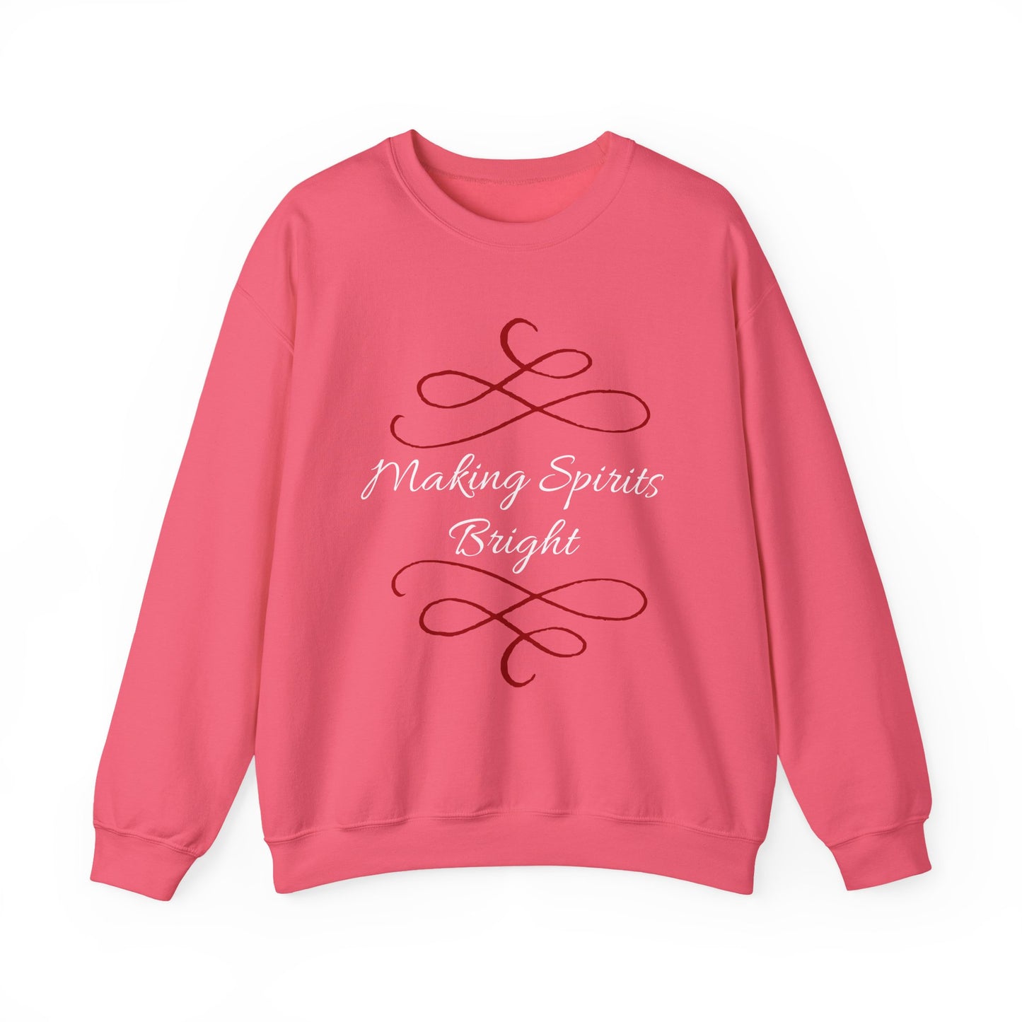 Crewneck Sweatshirt — "Making Spirits Bright" Holiday Sweatshirt (Green)