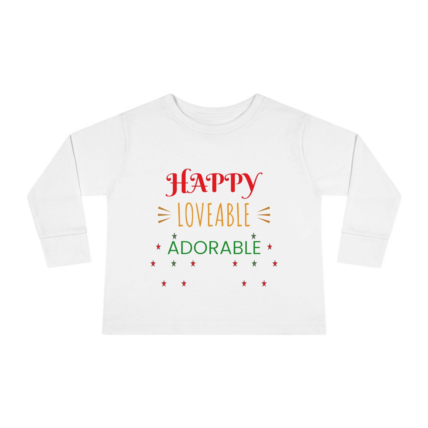 Happy Loveable Adorable Toddler Long Sleeve Tee