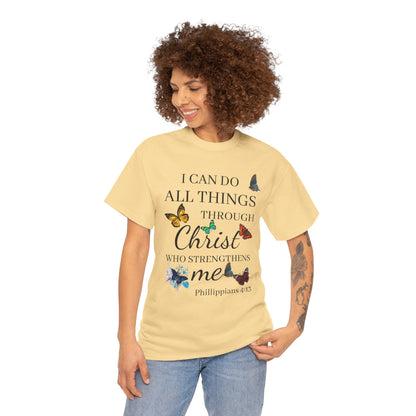 I Can Do All Things Through Christ T-Shirt — Philippians 4:13 Inspirational Christian Tee