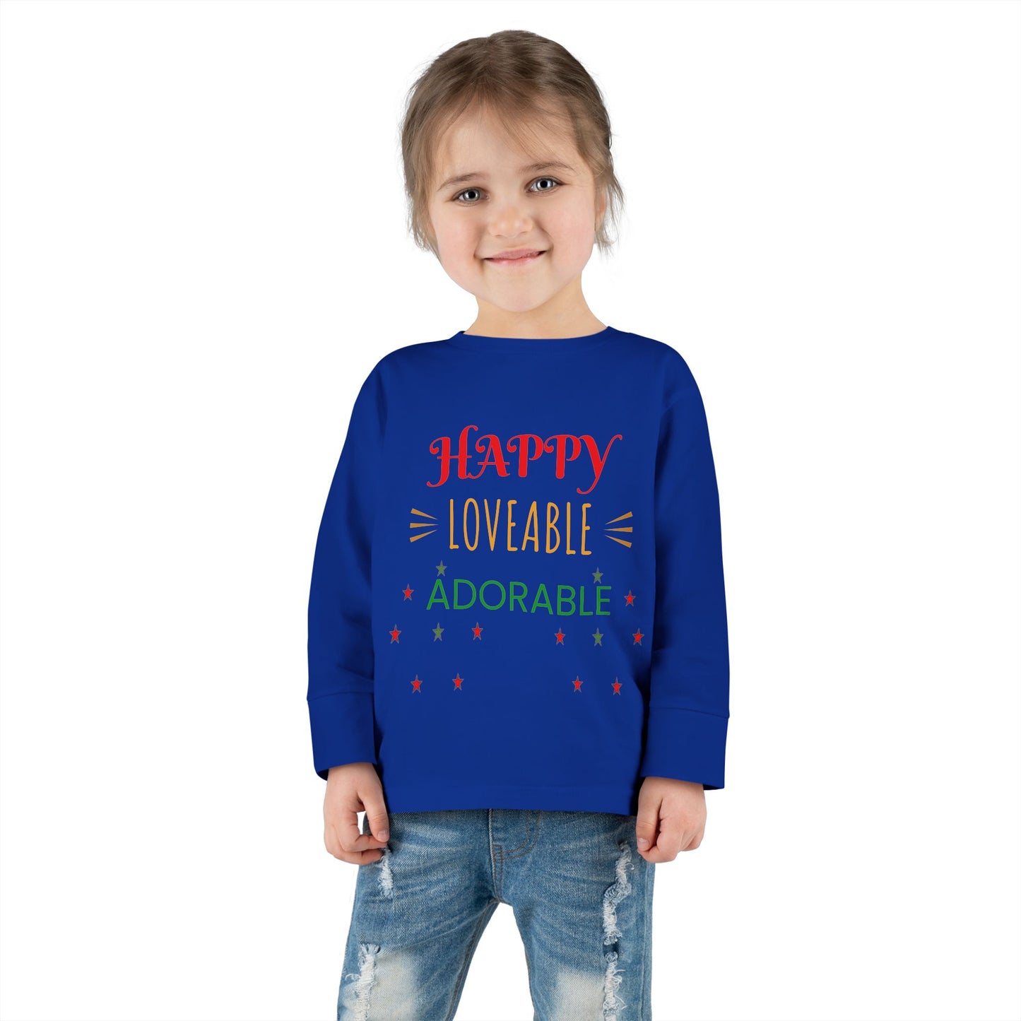 Happy Loveable Adorable Toddler Long Sleeve Tee