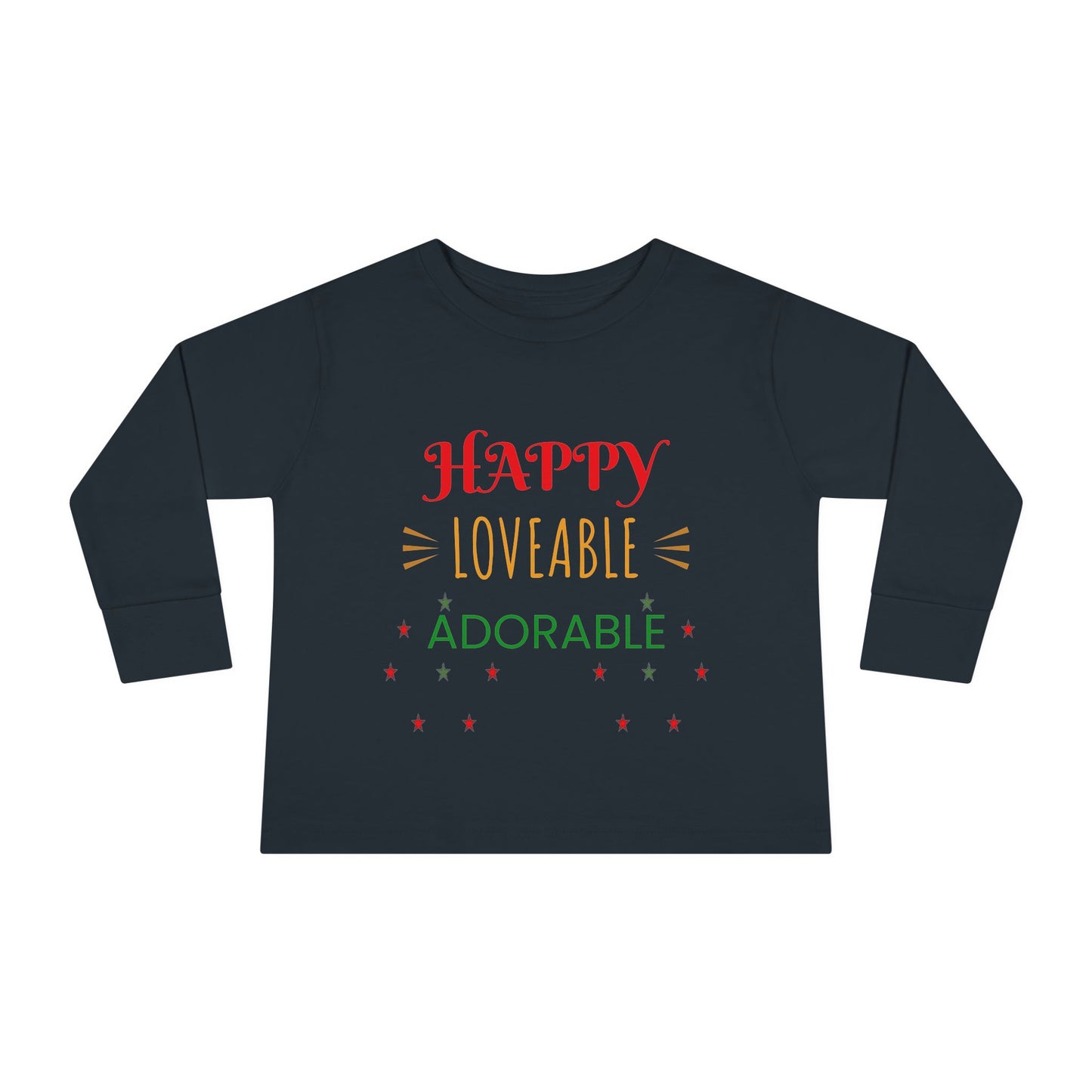 Happy Loveable Adorable Toddler Long Sleeve Tee