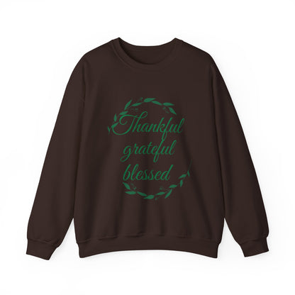 Thankful Grateful Blessed Crewneck Sweatshirt