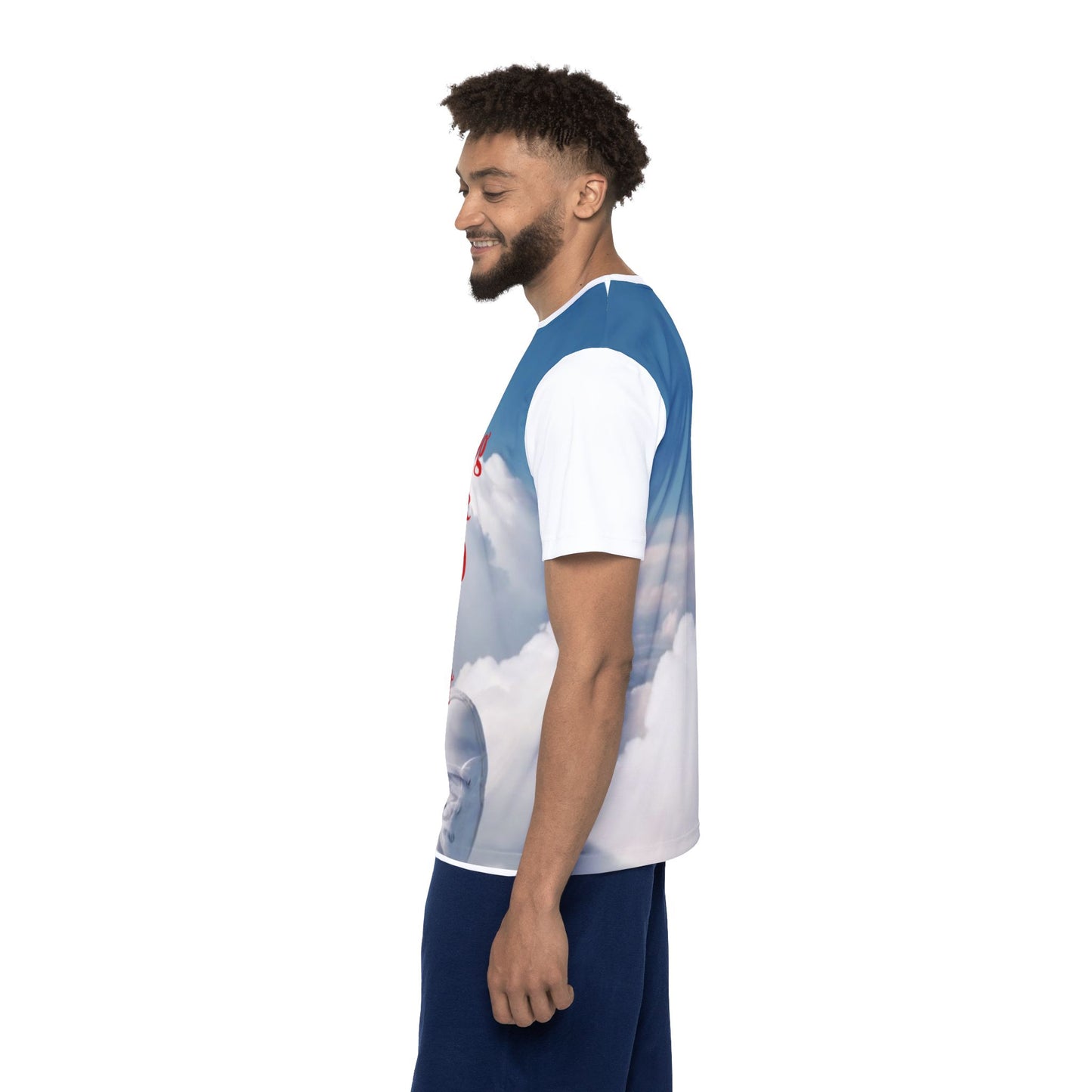 Christian Sports Jersey — "Standing on the Word of Christ" Cloud Print