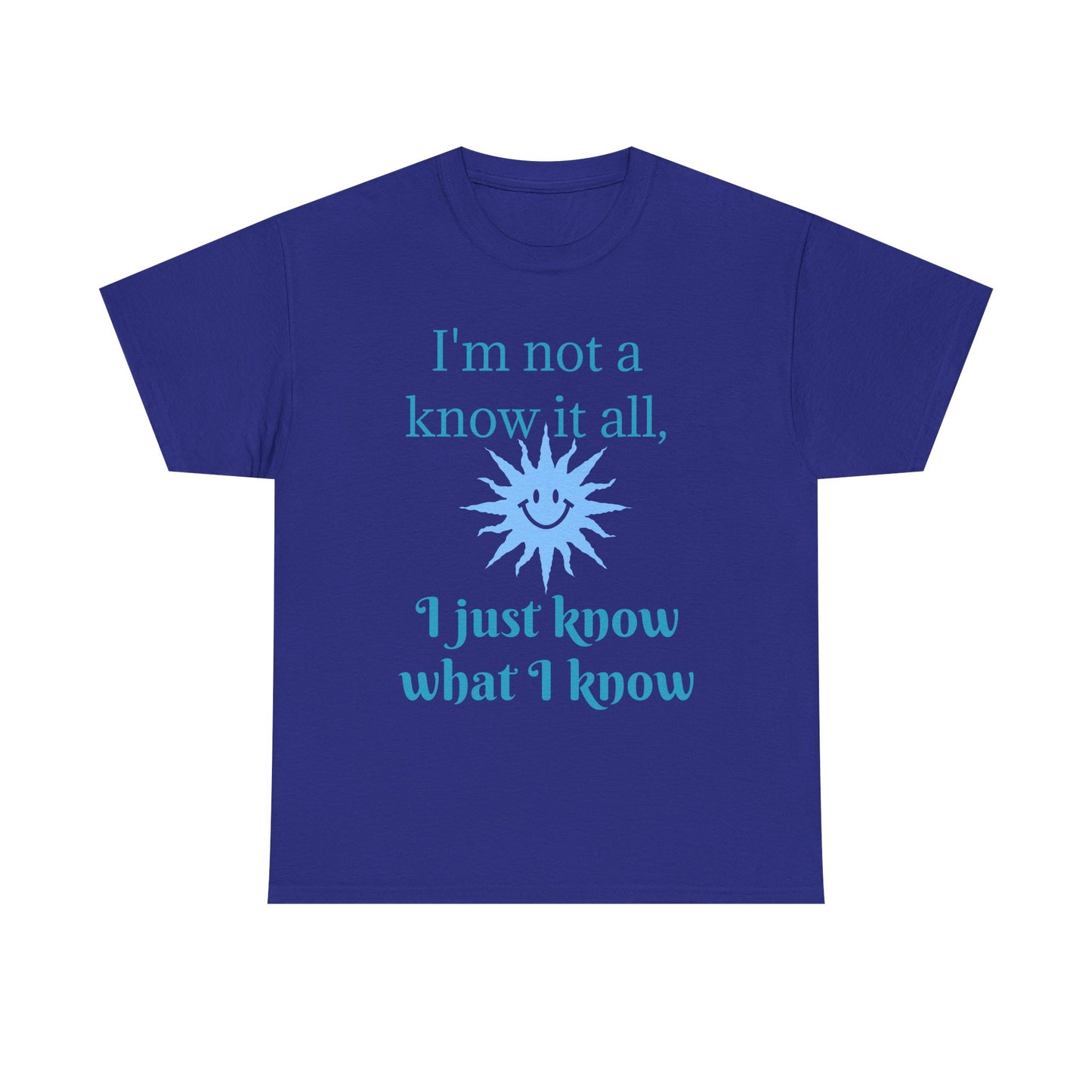 “I'm Not a Know It All” T-Shirt — Funny Graphic Tee for Smart-Alecks
