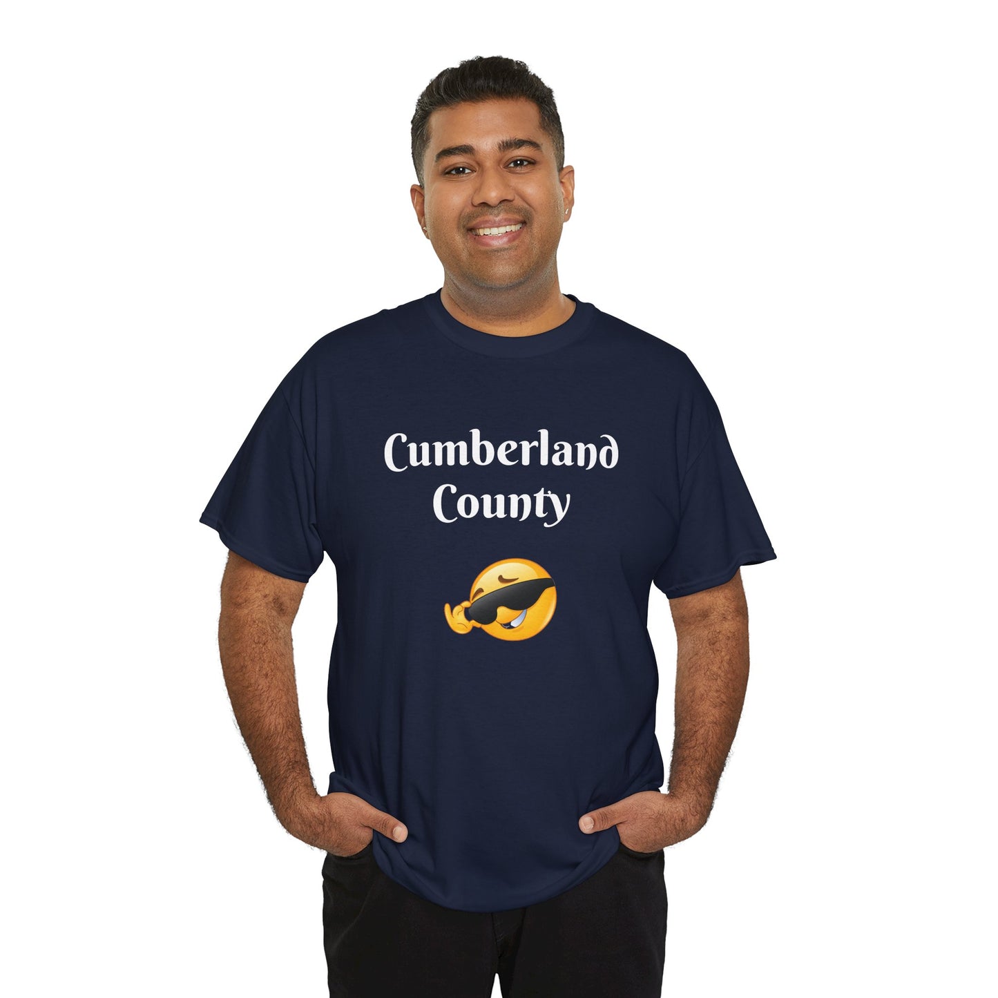 Cumberland County Emoji Tee - Cool Sunglasses Smiley Local Pride T-Shirt
