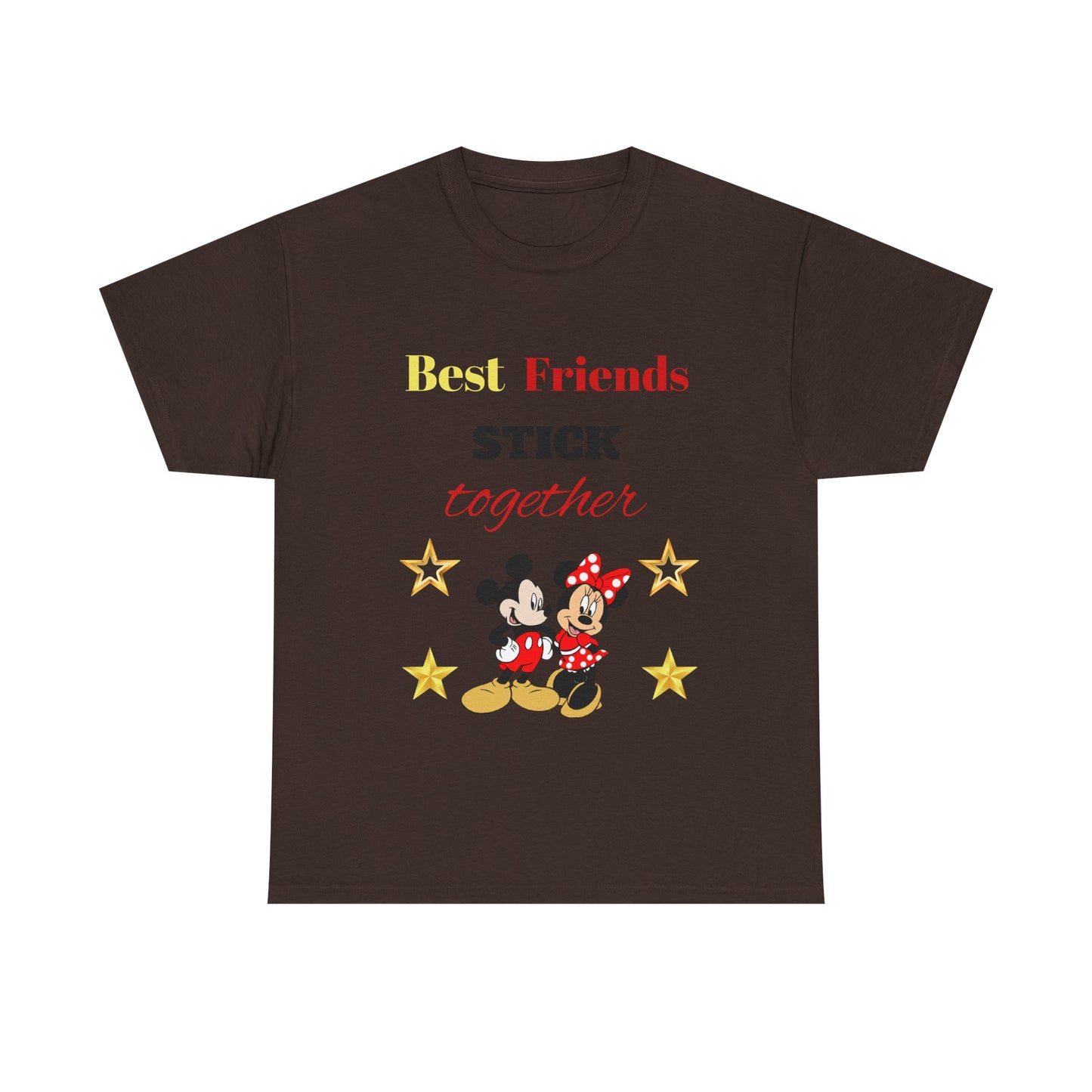 Best Friends Stick Together Tee — Cute Cartoon Graphic T-Shirt