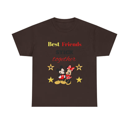 Best Friends Stick Together Tee — Cute Cartoon Graphic T-Shirt