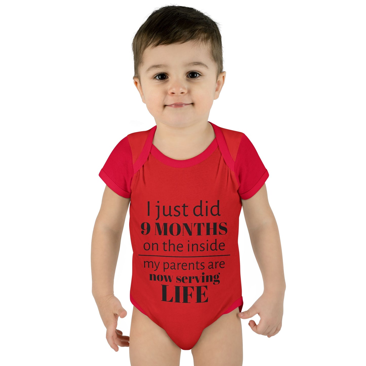 Baby Bodysuit - "I Just Did 9 Months on the Inside" Funny Newborn Onesie