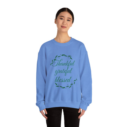 Thankful Grateful Blessed Crewneck Sweatshirt