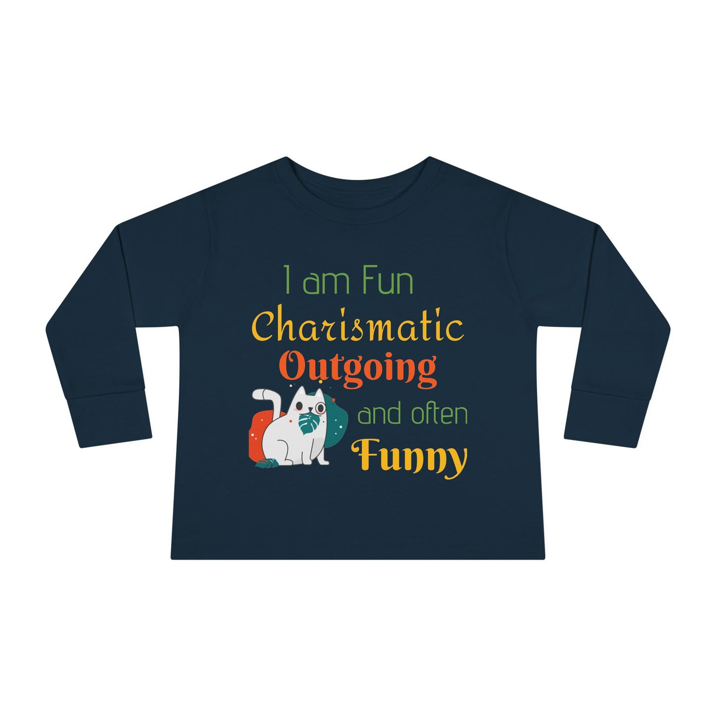 Descriptive Toddler Long Sleeve Tee — Playful Everyday Kids' Top
