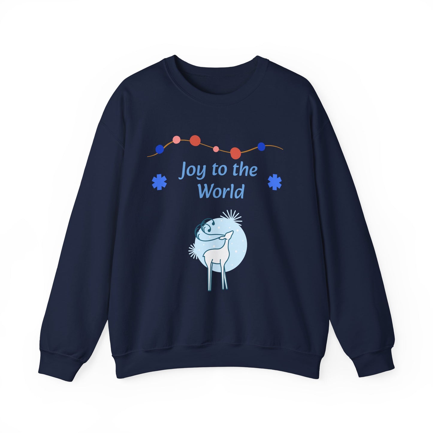 Joy to the World Crewneck Sweatshirt — Cute Reindeer Sweater