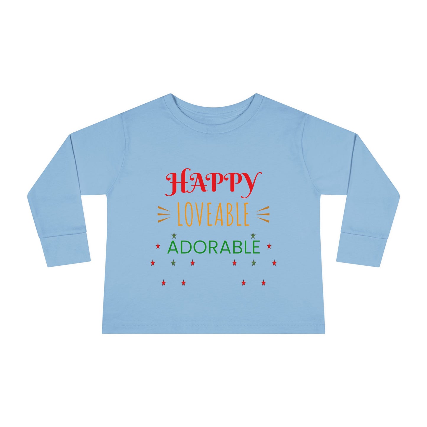 Happy Loveable Adorable Toddler Long Sleeve Tee