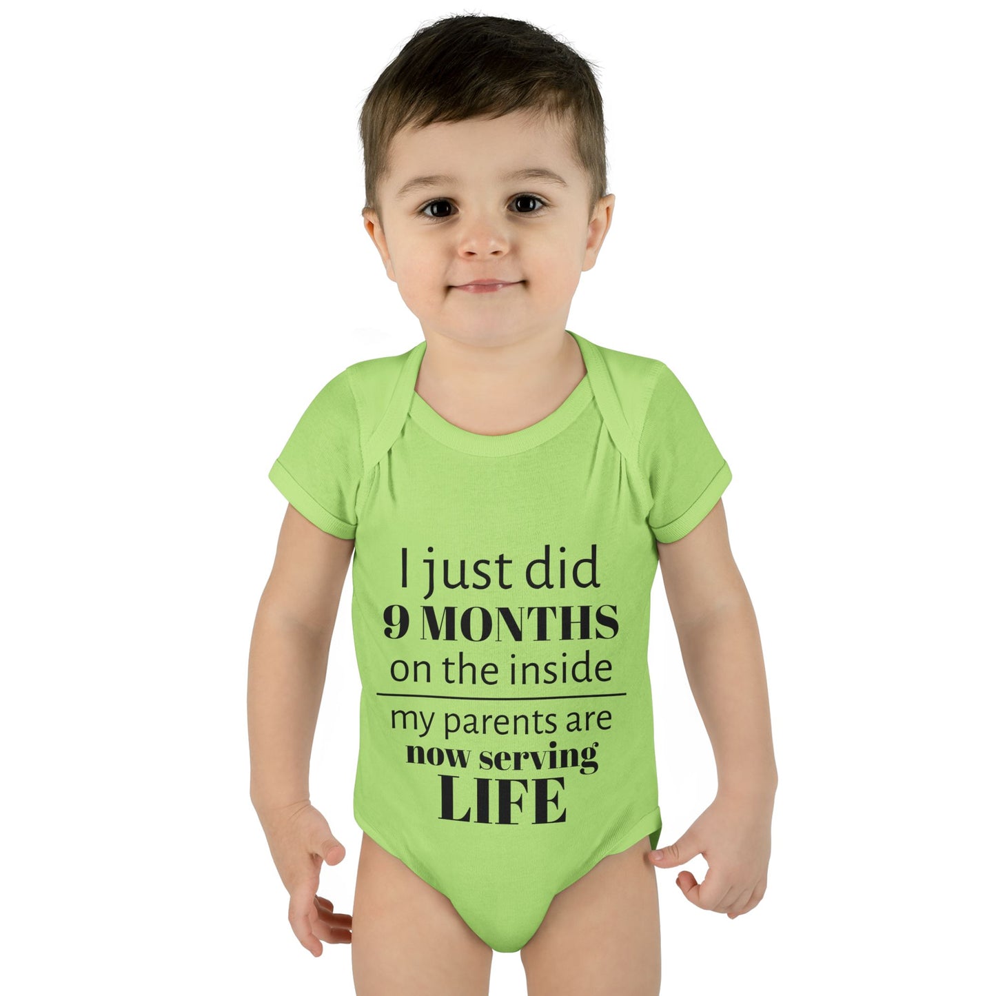 Baby Bodysuit - "I Just Did 9 Months on the Inside" Funny Newborn Onesie