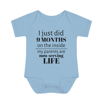 9 Months Infant Baby Rib Bodysuit