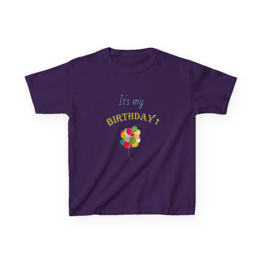 It's my Birthday Balloons Kids Heavy Cotton T-shirt