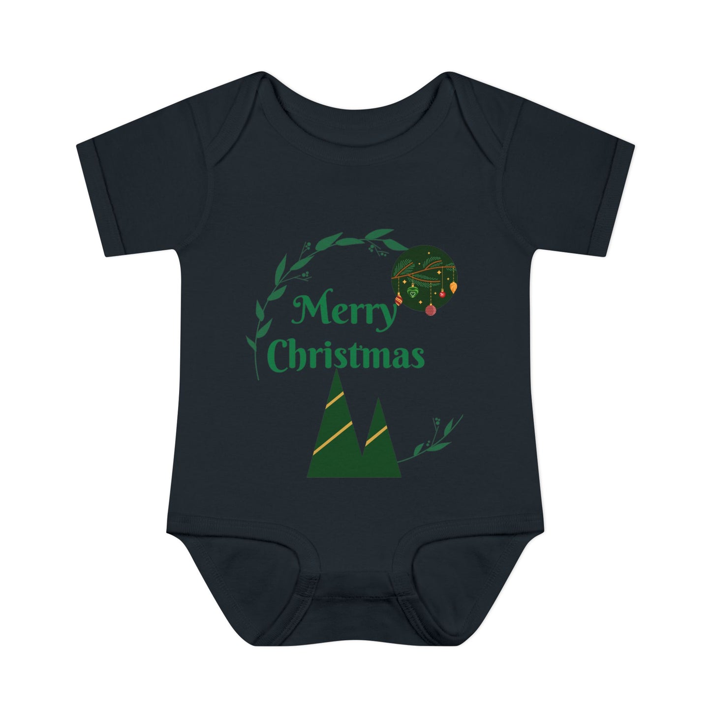 Merry Christmas Infant and Toddler Rib Bodysuit