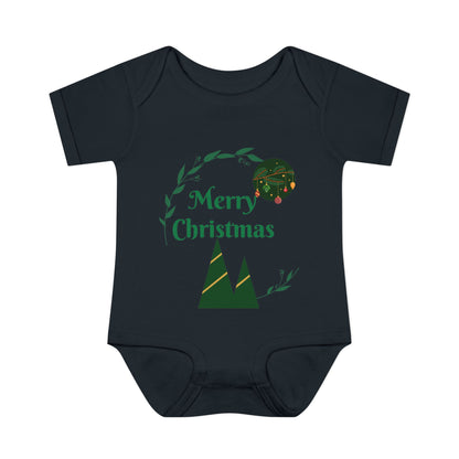 Merry Christmas Infant and Toddler Rib Bodysuit