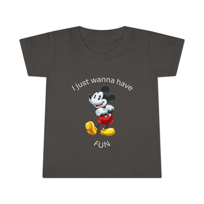 Toddler T-Shirt - Mickey Mouse "I Just Wanna Have Fun"