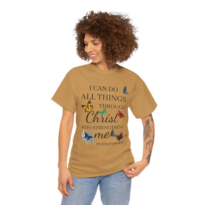 I Can Do All Things Through Christ T-Shirt — Philippians 4:13 Inspirational Christian Tee
