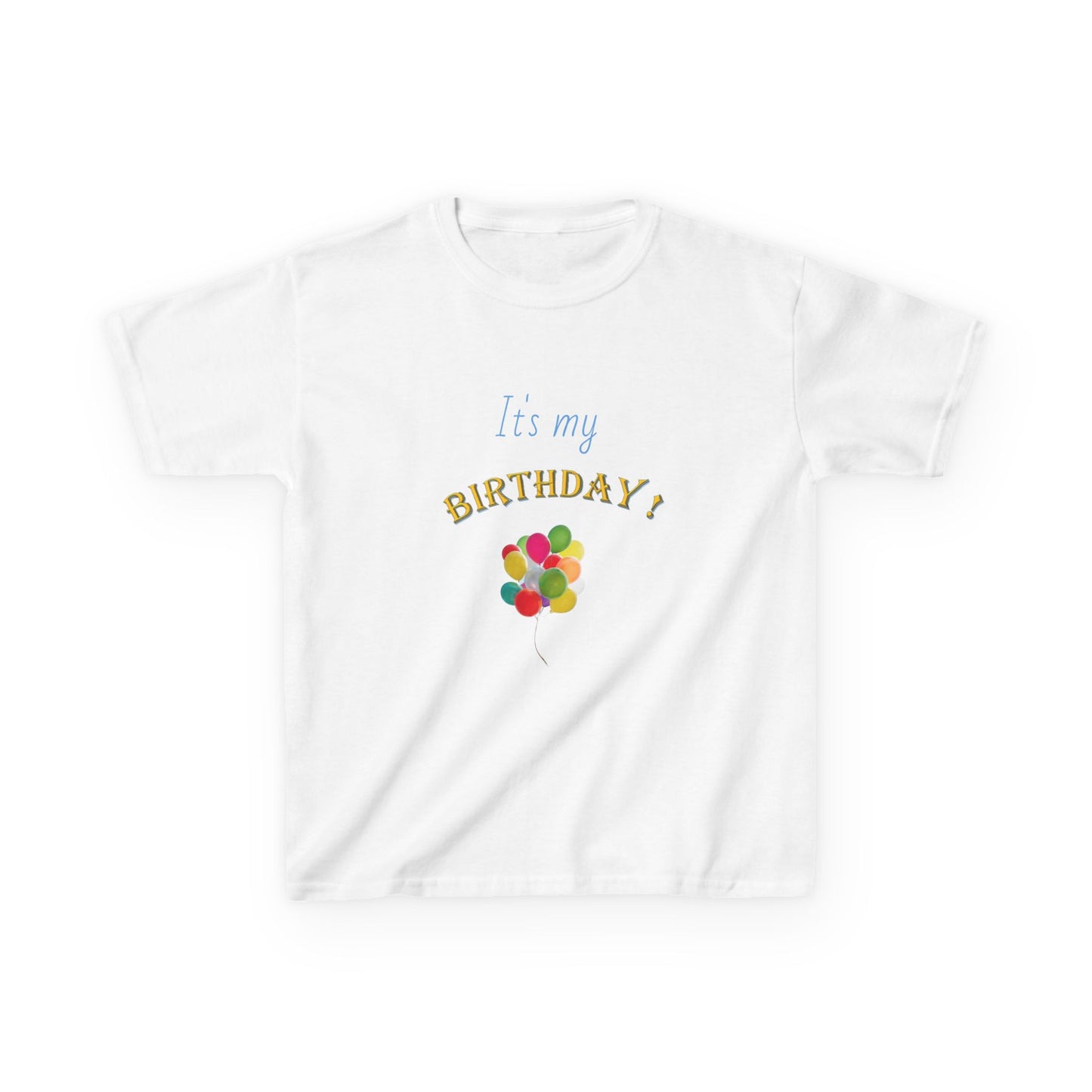 It's my Birthday Balloons Kids Heavy Cotton T-shirt