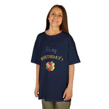 It's my Birthday Balloons Kids Heavy Cotton T-shirt