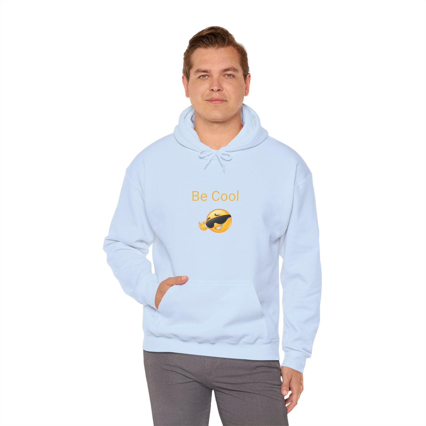 Be Cool Sunglasses Emoji Hoodie - Casual Funny Graphic Sweatshirt