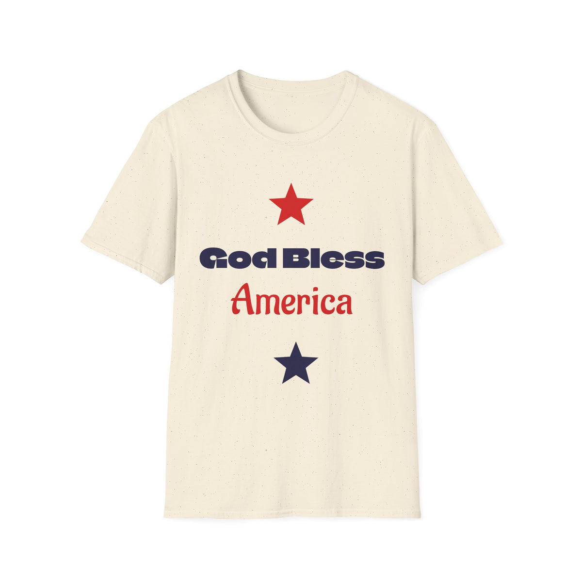 T-Shirt — "God Bless America" Patriotic Stars Tee