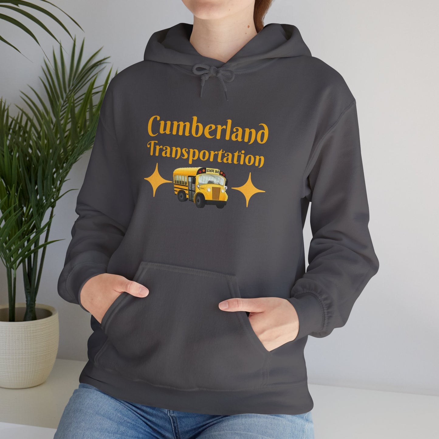 Cumberland Transportation School Bus Hoodie – Cute Vintage Yellow Bus Design