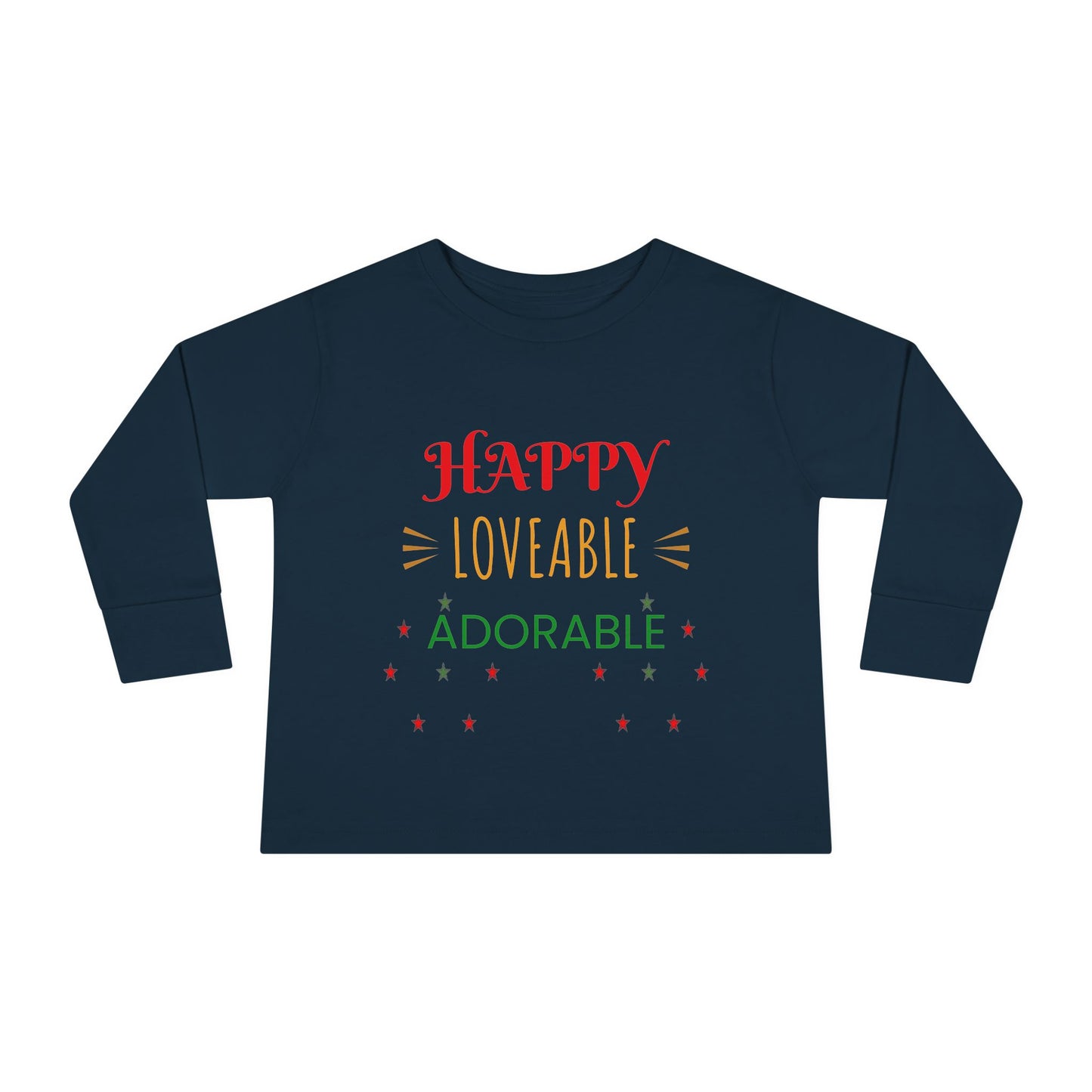 Happy Loveable Adorable Toddler Long Sleeve Tee