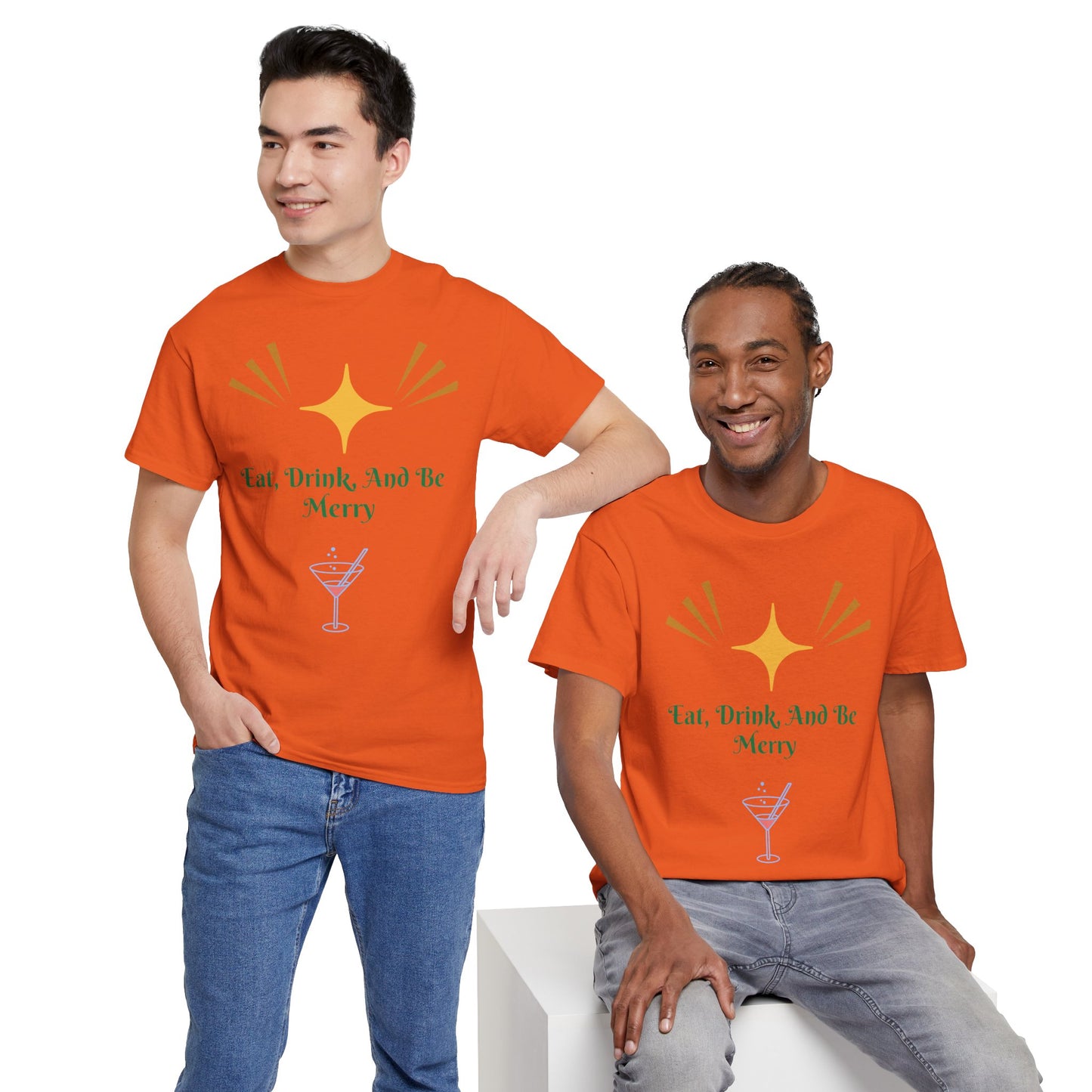 Eat, Drink and Be Merry T-Shirt — Festive Holiday Party Tee