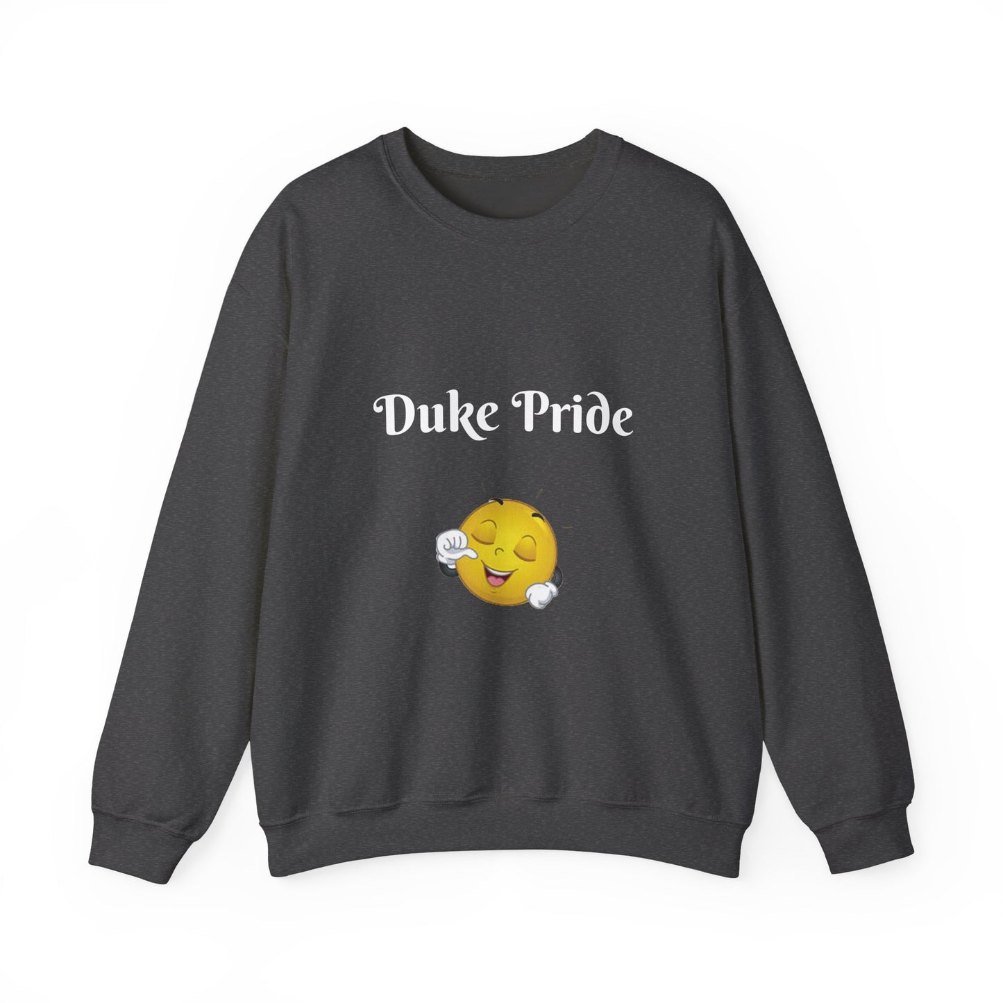 Sweatshirt — "Duke Pride" Smiling Emoji Crewneck