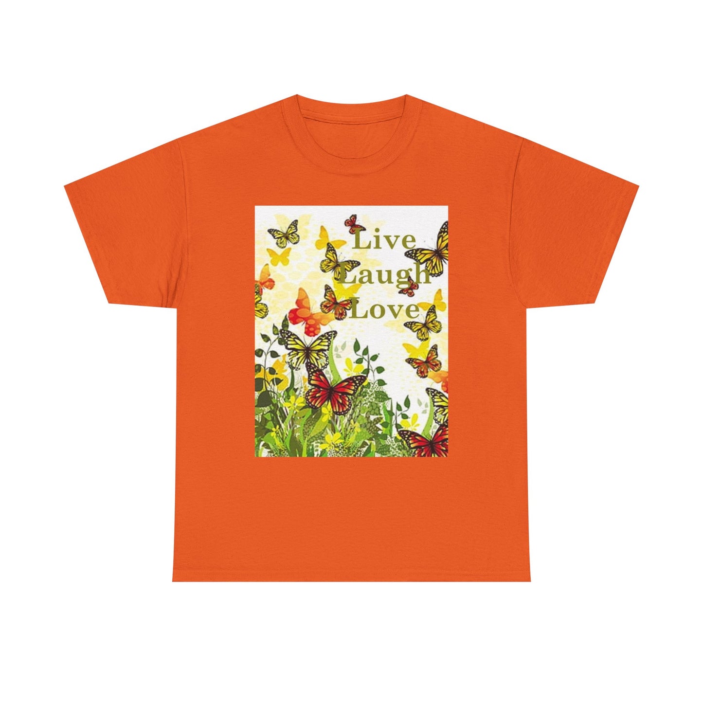 Live Laugh Love Butterfly T-Shirt — Floral Spring Garden Tee