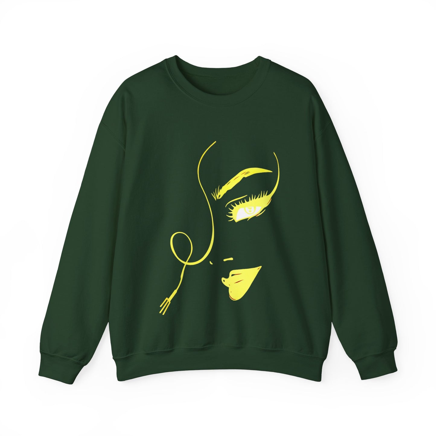 Minimal Gold Face Line Art Sweatshirt