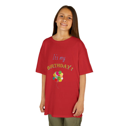 It's my Birthday Balloons Kids Heavy Cotton T-shirt