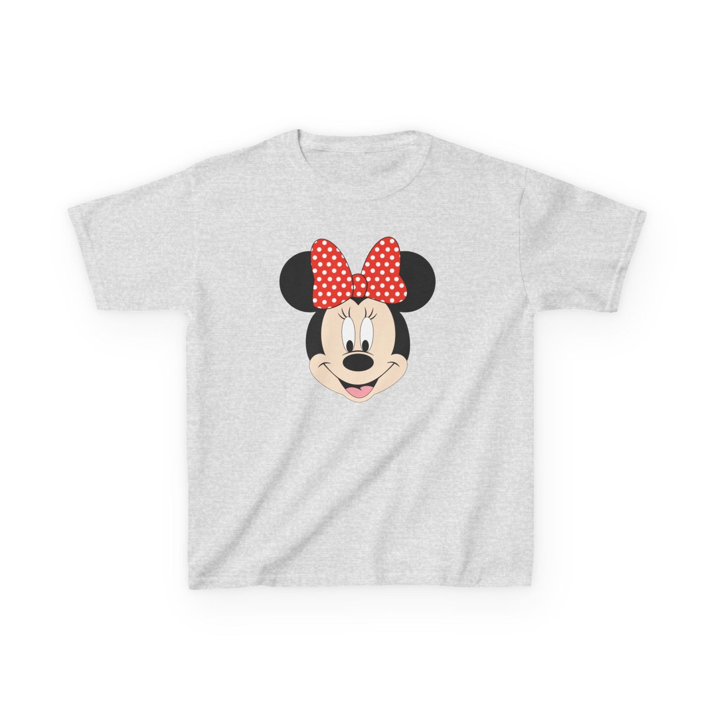 Kids Minnie Mouse Face T-Shirt — Cute Bow Graphic Tee for Toddlers & Little Kids