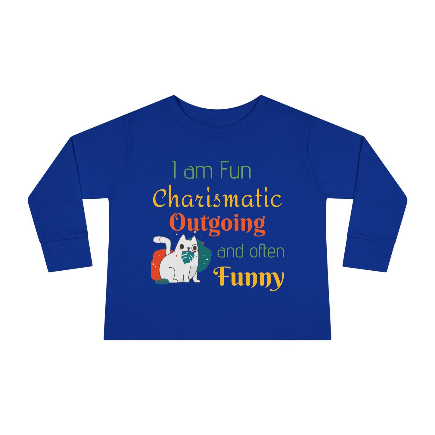 Descriptive Toddler Long Sleeve Tee — Playful Everyday Kids' Top