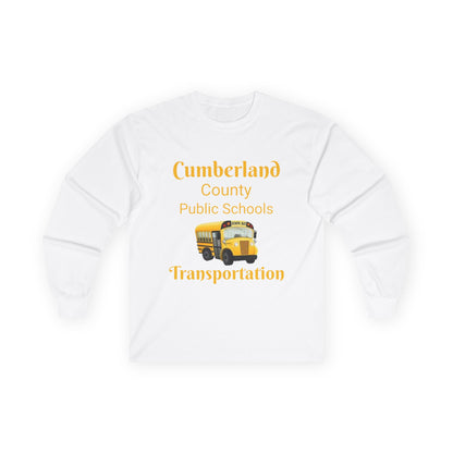 Cumberland County Public Schools Transportation Long Sleeve Tee — School Bus Crew Shirt